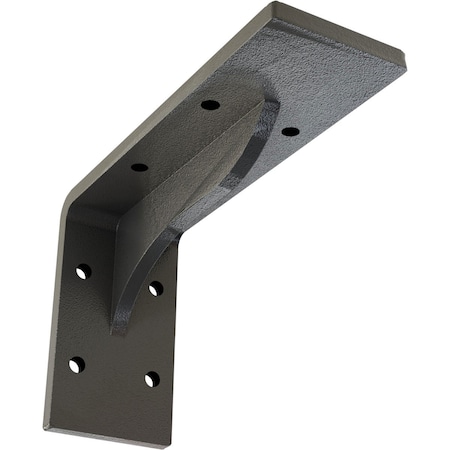 Ekena Millwork Embrey Steel Bracket, Hammered Gray 2"W x 6"D x 3 3/4"H BKTM02X06X03EBHGY